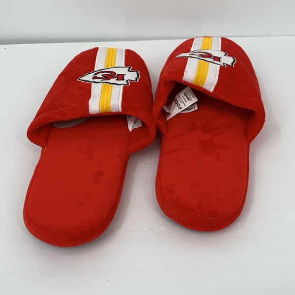 FOCO Kansas City Chiefs plush slide slipper mule KC NFL Football men new XL - Picture 4 of 6